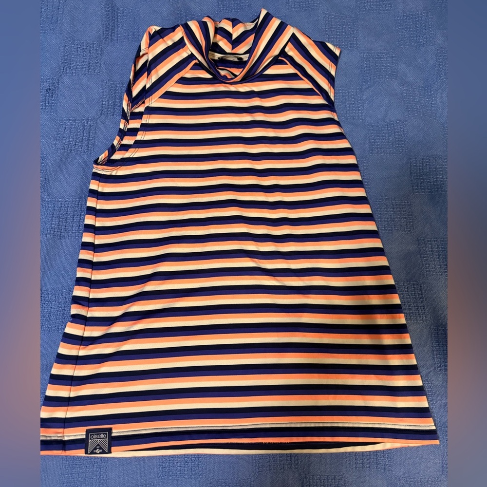 Oiselle Multicolor Striped Sleeveless Shirt